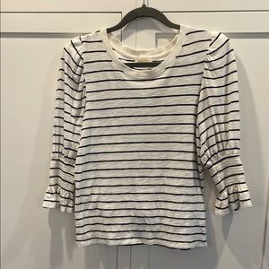 Nation LTD Black and White Striped Blouse, women’s size small